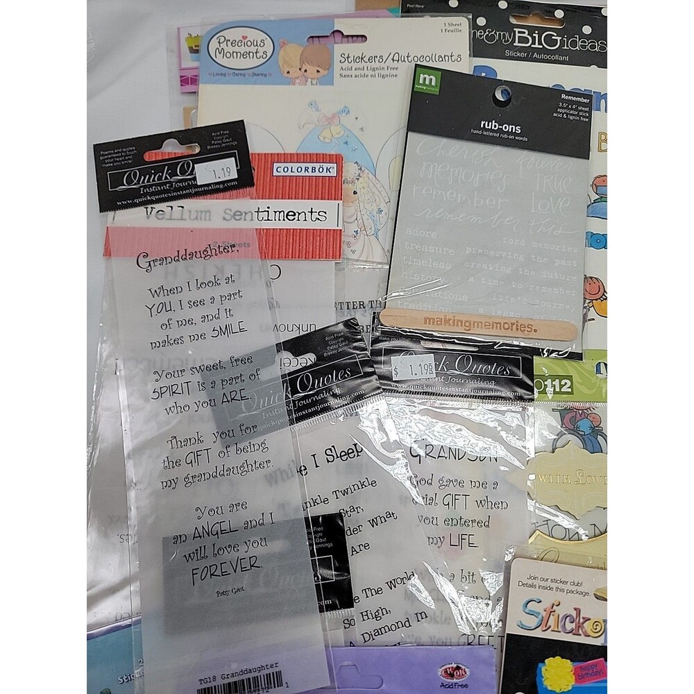 Large Lot Of Scrapbooking Stickers Various Brands Most New - Picture 7 of 7